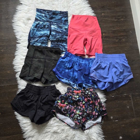Lululemon Colorful Athletic Shorts Bundle Size 0/2 - Picture 1 of 9